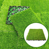 Maxbell Artificial Grass Tiles Artificial Grass Turf for Patio Porch Playground Light Green