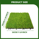 Maxbell Artificial Grass Tiles Artificial Grass Turf for Patio Porch Playground Light Green