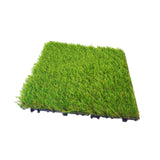 Maxbell Artificial Grass Tiles Artificial Grass Turf for Patio Porch Playground Light Green