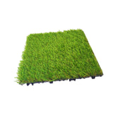 Maxbell Artificial Grass Tiles Artificial Grass Turf for Patio Porch Playground Light Green