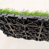 Maxbell Artificial Grass Tiles Artificial Grass Turf for Patio Porch Playground Light Green