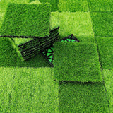 Maxbell Artificial Grass Tiles Artificial Grass Turf for Patio Porch Playground Light Green