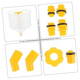 Maxbell 19Pcs Generic Leakproof Coolant Funnel Set Car Simple to Clean with Adapters Yellow Funnel