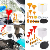 Maxbell 19Pcs Generic Leakproof Coolant Funnel Set Car Simple to Clean with Adapters Yellow Funnel
