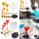Maxbell 19Pcs Generic Leakproof Coolant Funnel Set Car Simple to Clean with Adapters Yellow Funnel