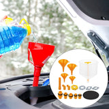 Maxbell 19Pcs Generic Leakproof Coolant Funnel Set Car Simple to Clean with Adapters Yellow Funnel