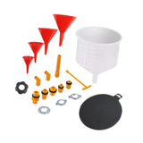 Maxbell 19Pcs Generic Leakproof Coolant Funnel Set Car Simple to Clean with Adapters Red Funnel