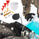 Maxbell 19Pcs Generic Leakproof Coolant Funnel Set Car Simple to Clean with Adapters Red Funnel