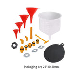 Maxbell 19Pcs Generic Leakproof Coolant Funnel Set Car Simple to Clean with Adapters Red Funnel