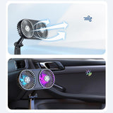 Maxbell 12V 24V Car Cooling Fan Mounted in Cup Holder Three Speed for Sedan Double Head