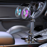 Maxbell 12V 24V Car Cooling Fan Mounted in Cup Holder Three Speed for Sedan Double Head