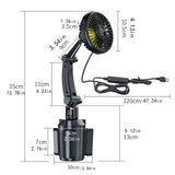 Maxbell 12V 24V Car Cooling Fan Mounted in Cup Holder Three Speed for Sedan Single Head