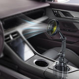 Maxbell 12V 24V Car Cooling Fan Mounted in Cup Holder Three Speed for Sedan Single Head
