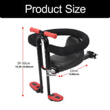 Maxbell Kids Bike Seat Detachable Foot Pedals High Seat Cushion Backrest Front Mount