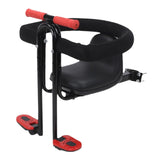 Maxbell Kids Bike Seat Detachable Foot Pedals High Seat Cushion Backrest Front Mount