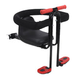 Maxbell Kids Bike Seat Detachable Foot Pedals High Seat Cushion Backrest Front Mount