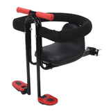Maxbell Kids Bike Seat Detachable Foot Pedals High Seat Cushion Backrest Front Mount
