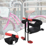 Maxbell Kids Bike Seat Detachable Foot Pedals High Seat Cushion Backrest Front Mount
