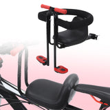 Maxbell Kids Bike Seat Detachable Foot Pedals High Seat Cushion Backrest Front Mount