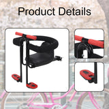 Maxbell Kids Bike Seat Detachable Foot Pedals High Seat Cushion Backrest Front Mount