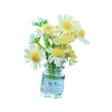 Maxbell Mini Flowers in Glass Vase Flower Car Accessories Dashboard Decoration