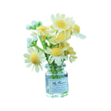 Maxbell Mini Flowers in Glass Vase Flower Car Accessories Dashboard Decoration