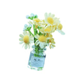 Maxbell Mini Flowers in Glass Vase Flower Car Accessories Dashboard Decoration