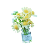Maxbell Mini Flowers in Glass Vase Flower Car Accessories Dashboard Decoration