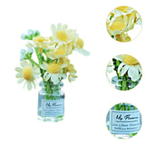 Maxbell Mini Flowers in Glass Vase Flower Car Accessories Dashboard Decoration