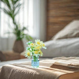 Maxbell Mini Flowers in Glass Vase Flower Car Accessories Dashboard Decoration