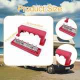 Maxbell Heavy Duty Copper Bus Bar 6 Terminal High Current Power Distribution Block Red