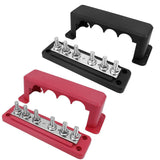 Maxbell Heavy Duty Copper Bus Bar 6 Terminal High Current Power Distribution Block Red