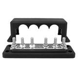 Maxbell Heavy Duty Copper Bus Bar 6 Terminal High Current Power Distribution Block Black
