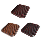 Maxbell Wood Beaded Seat Cover Pad Summer Breathable for Office Chair SUV Sedan red