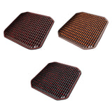 Maxbell Wood Beaded Seat Cover Pad Summer Breathable for Office Chair SUV Sedan red