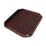 Maxbell Wood Beaded Seat Cover Pad Summer Breathable for Office Chair SUV Sedan red