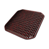 Maxbell Wood Beaded Seat Cover Pad Summer Breathable for Office Chair SUV Sedan red