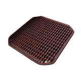 Maxbell Wood Beaded Seat Cover Pad Summer Breathable for Office Chair SUV Sedan red