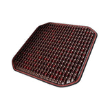 Maxbell Wood Beaded Seat Cover Pad Summer Breathable for Office Chair SUV Sedan red