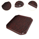 Maxbell Wood Beaded Seat Cover Pad Summer Breathable for Office Chair SUV Sedan red