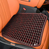 Maxbell Wood Beaded Seat Cover Pad Summer Breathable for Office Chair SUV Sedan red