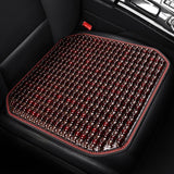 Maxbell Wood Beaded Seat Cover Pad Summer Breathable for Office Chair SUV Sedan red