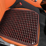 Maxbell Wood Beaded Seat Cover Pad Summer Breathable for Office Chair SUV Sedan red