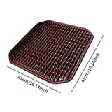 Maxbell Wood Beaded Seat Cover Pad Summer Breathable for Office Chair SUV Sedan red