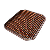 Maxbell Wood Beaded Seat Cover Pad Summer Breathable for Office Chair SUV Sedan brown