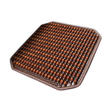 Maxbell Wood Beaded Seat Cover Pad Summer Breathable for Office Chair SUV Sedan brown