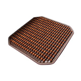 Maxbell Wood Beaded Seat Cover Pad Summer Breathable for Office Chair SUV Sedan brown