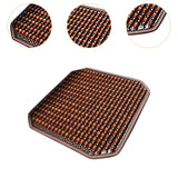 Maxbell Wood Beaded Seat Cover Pad Summer Breathable for Office Chair SUV Sedan brown