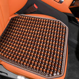 Maxbell Wood Beaded Seat Cover Pad Summer Breathable for Office Chair SUV Sedan brown