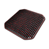 Maxbell Wood Beaded Seat Cover Pad Summer Breathable for Office Chair SUV Sedan dark red